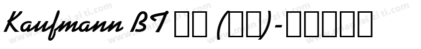 Kaufmann BT 普通 (西方)字体转换